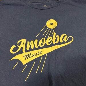 Amoeba Music store Dodger blue T shirt from Los Angeles